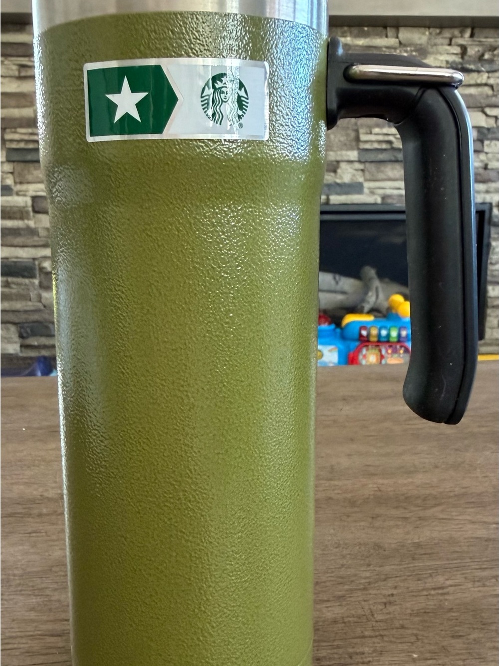 Starbucks Stanley Military Commitment Tumbler 20oz Green Hammered Travel Mug
